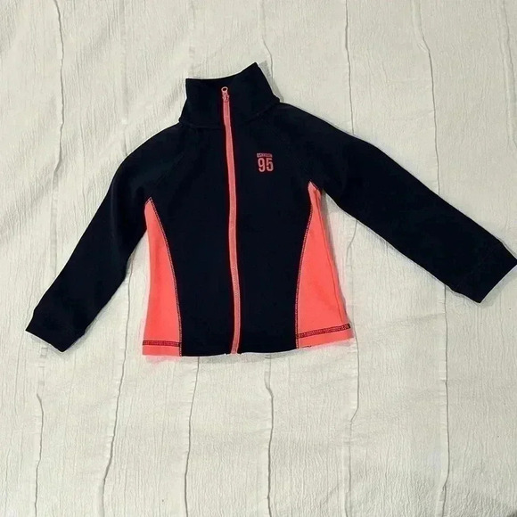 OshKosh B'gosh - Navy and Orange full zipped sports jacket. Size  3T - Picture 1 of 4